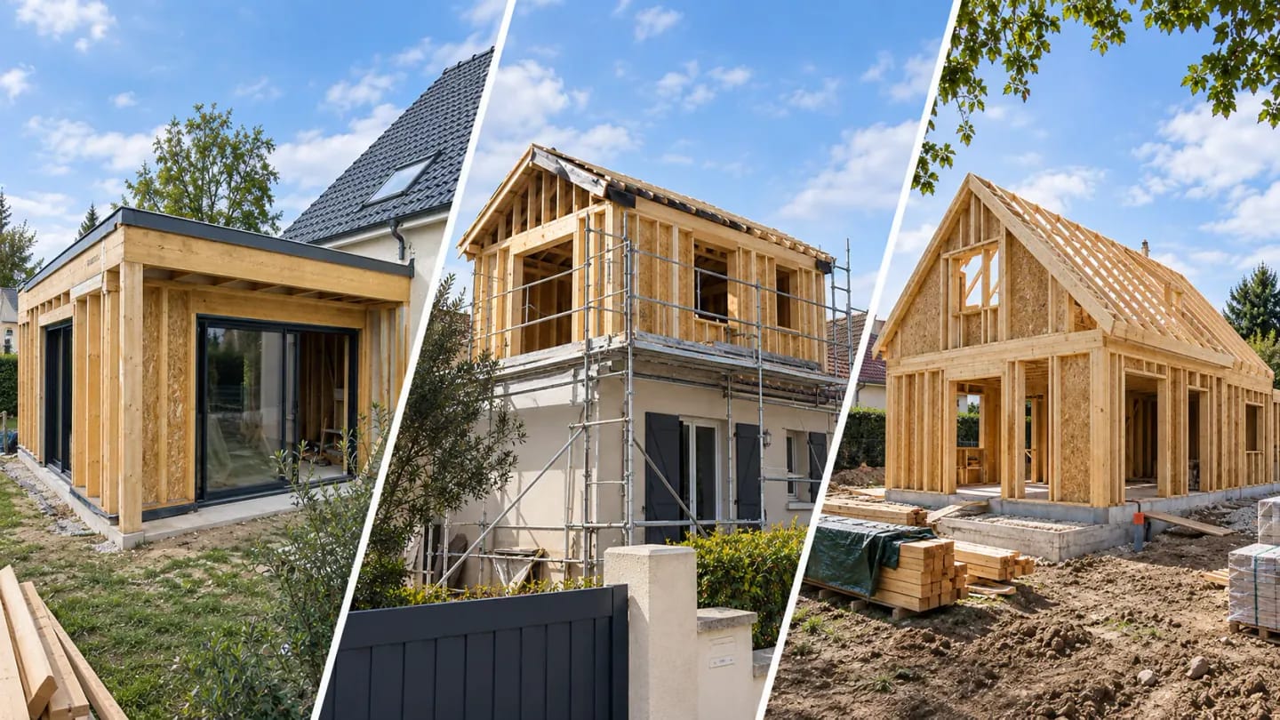 Construction en ossature bois à Dourdan