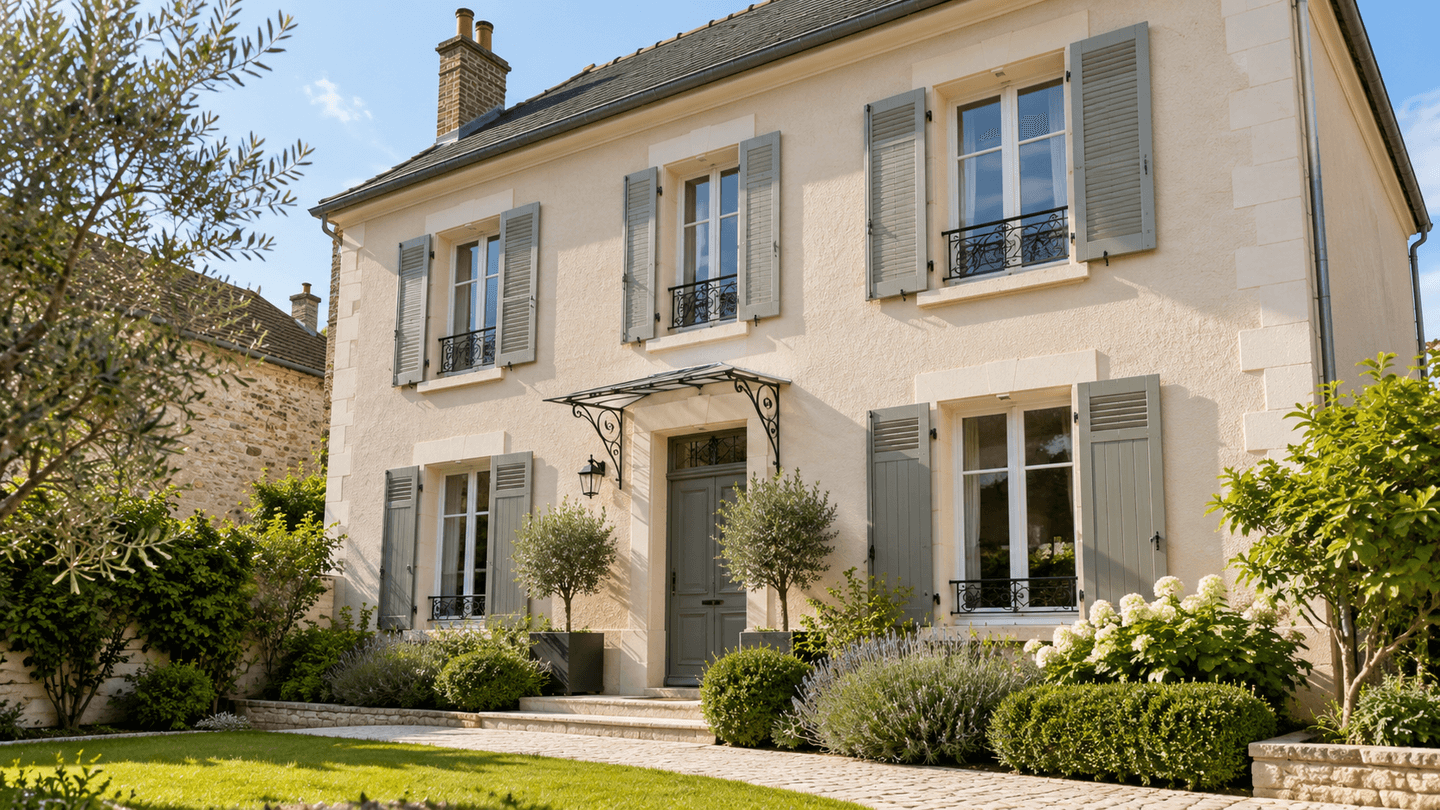 Maison de caractère rénovée avec une façade isolée à Rambouillet