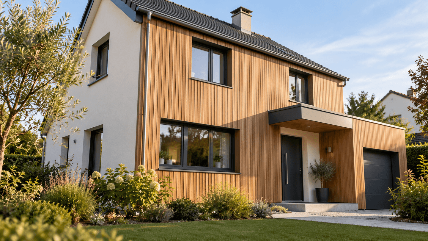 Maison modernisée avec bardage isolant à Chelles