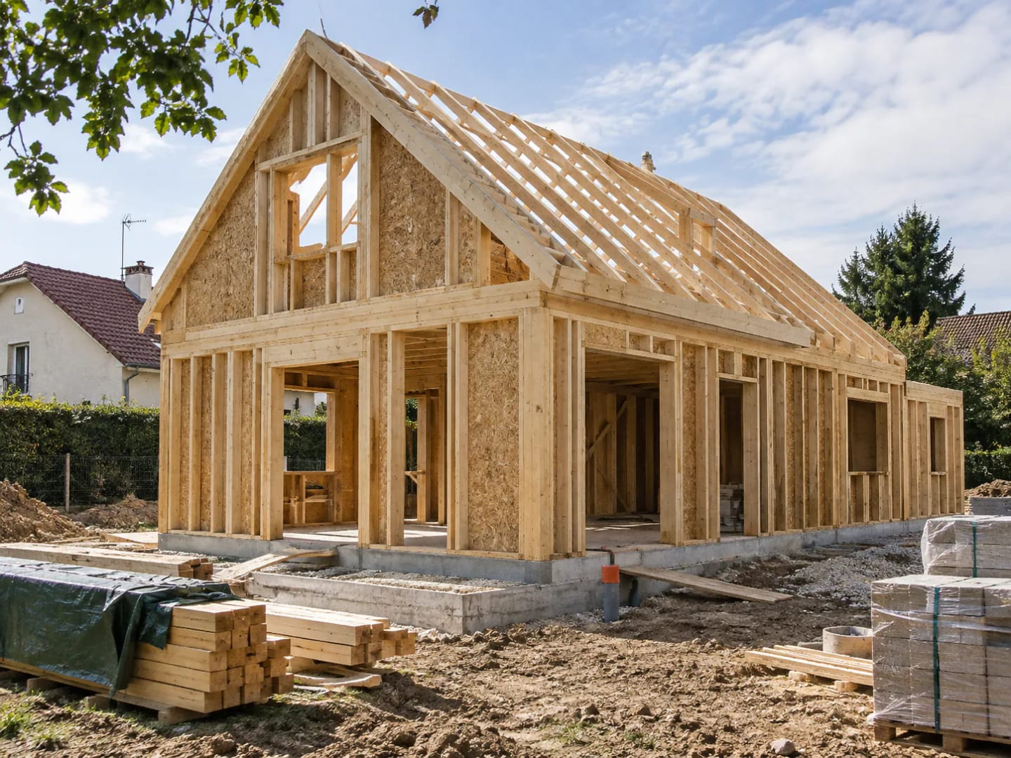 Construction neuve en ossature bois