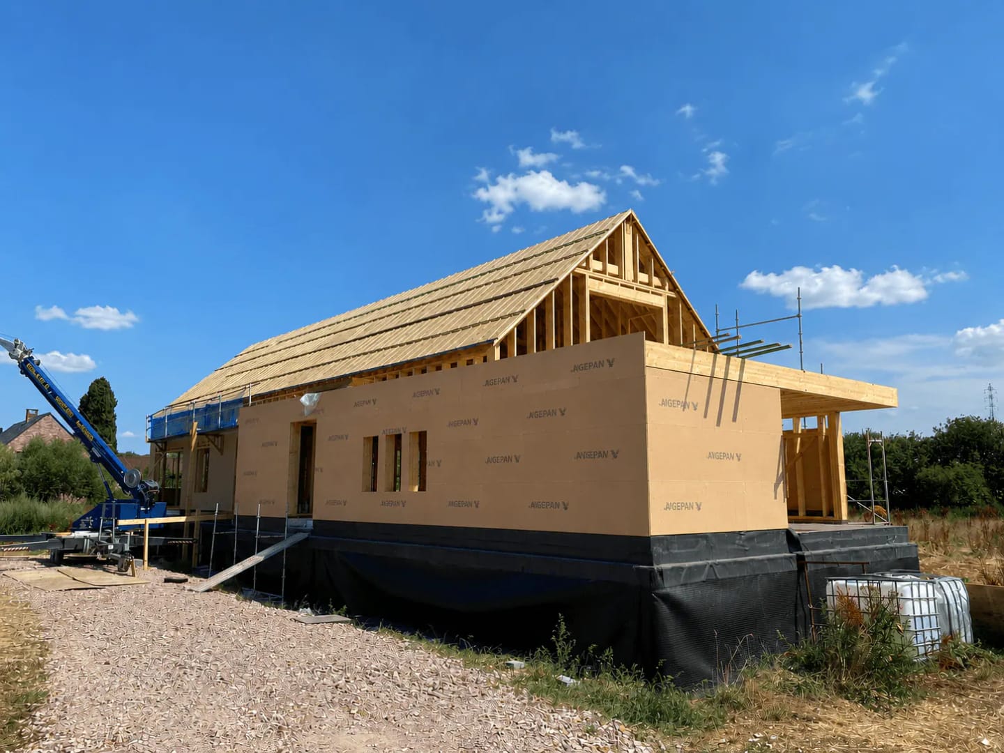 Chantier d’extension en ossature bois