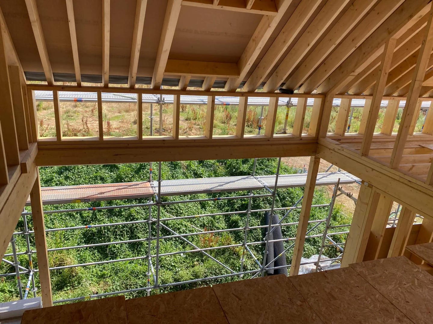 Chantier d’extension en ossature bois