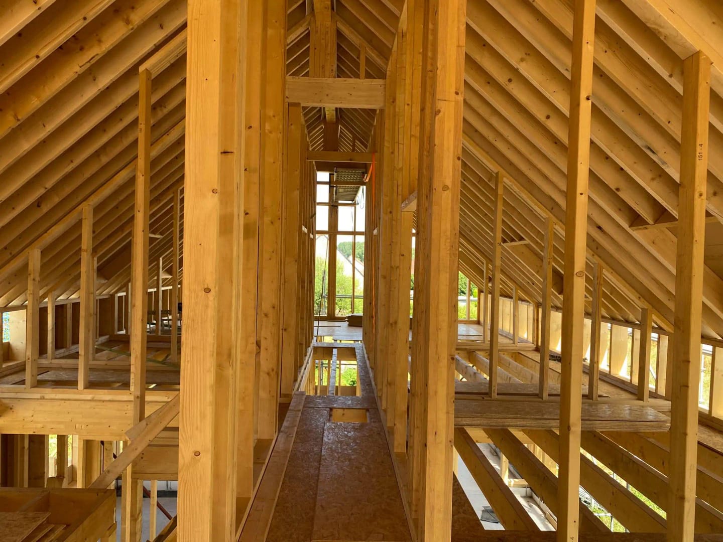 Structure intérieure d’une maison en ossature bois