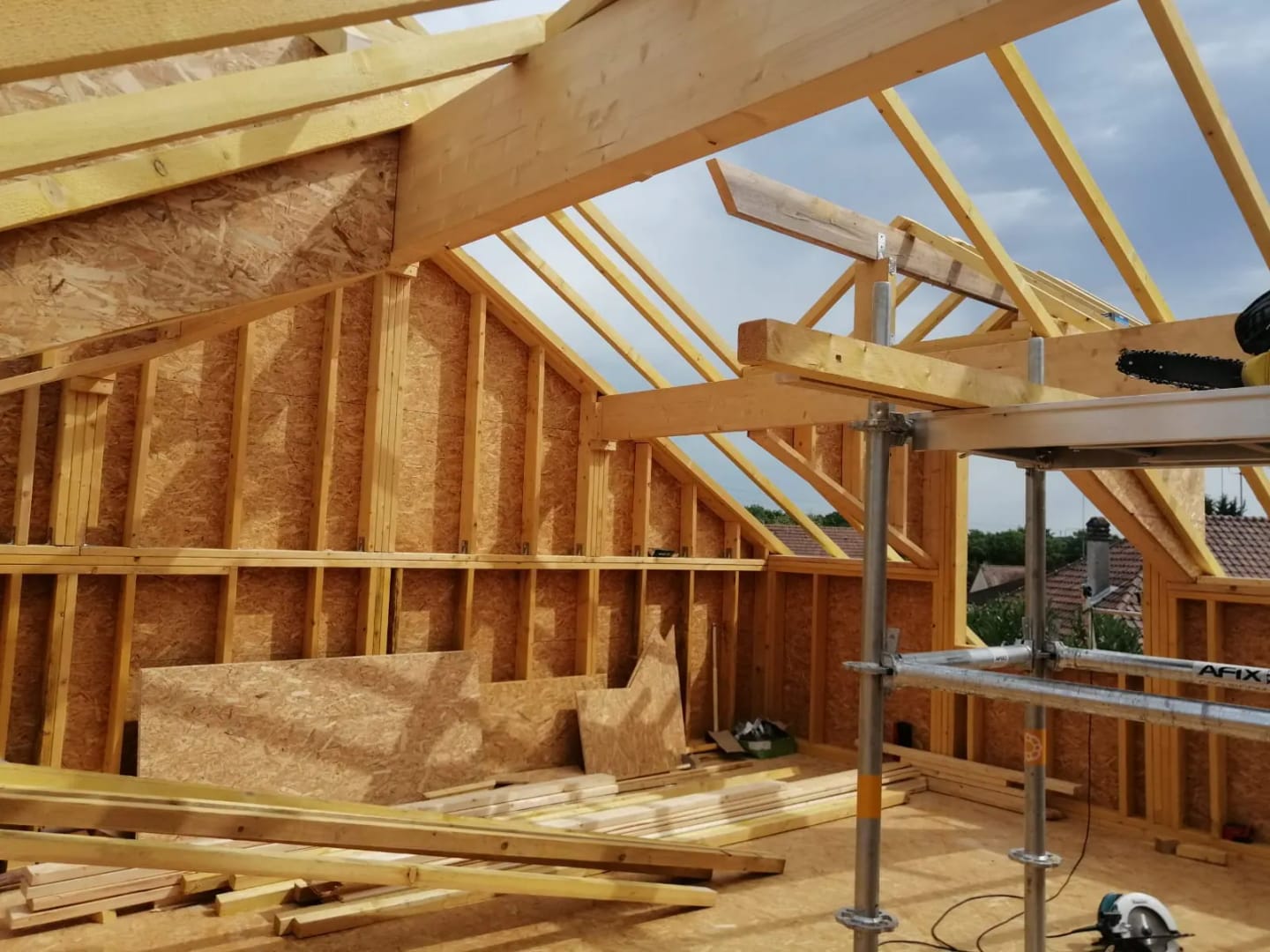 Aménagement intérieur d’une structure en ossature bois
