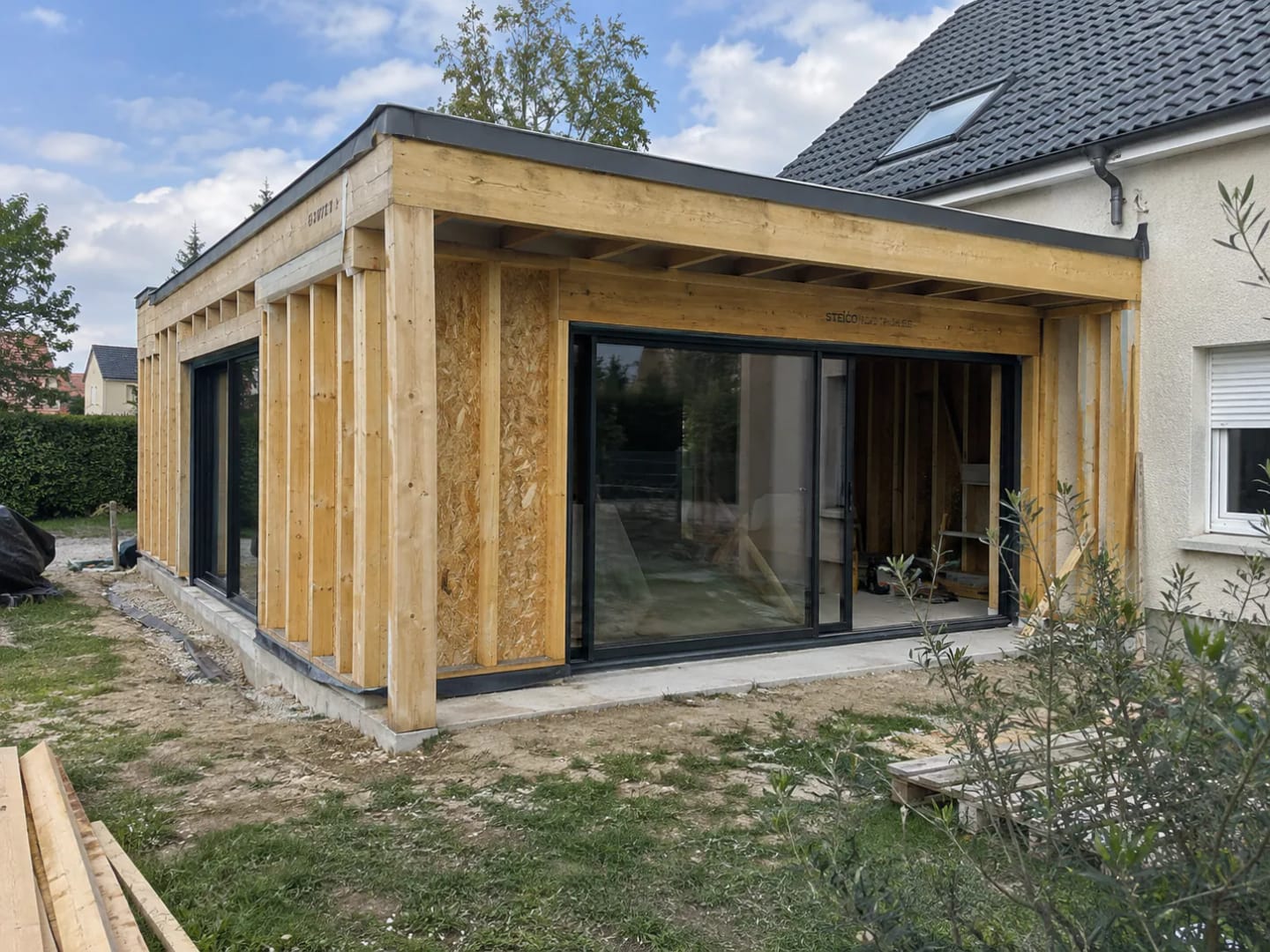 Extension de maison en ossature bois