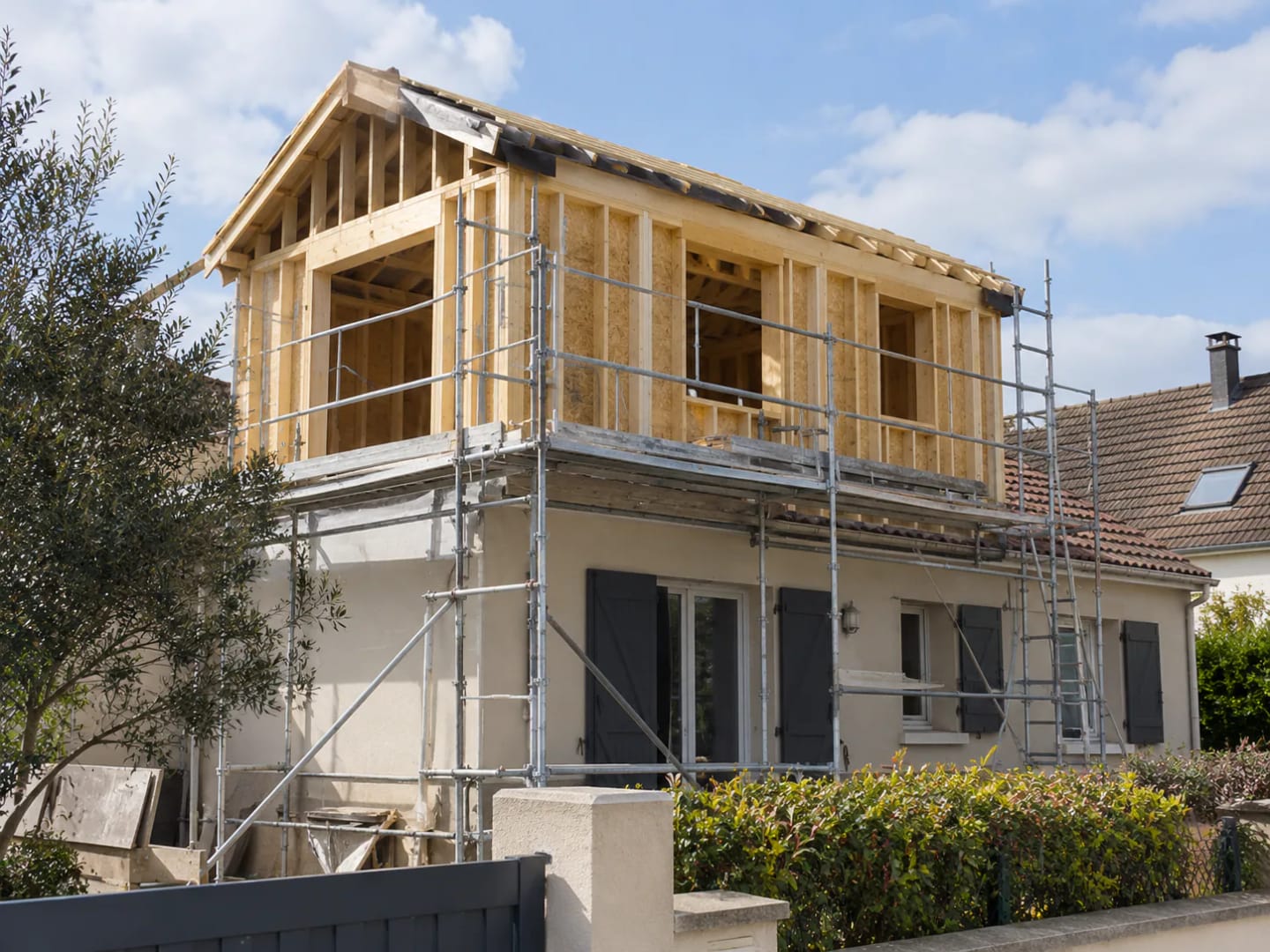 Surélévation de maison en ossature bois