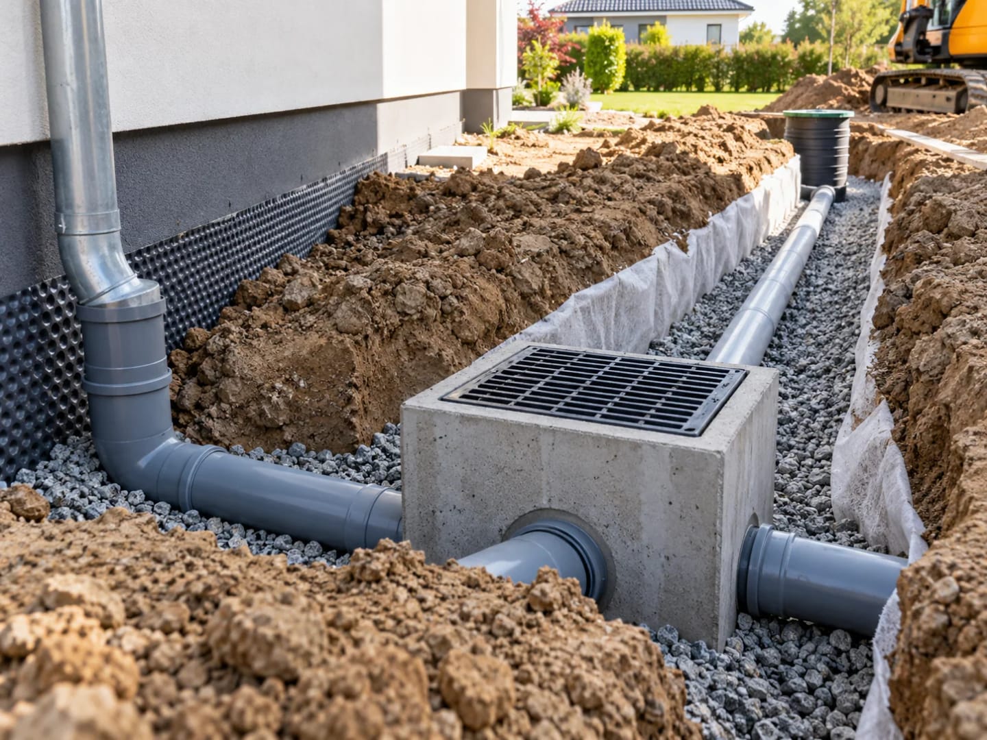 Drainage et évacuation des eaux autour d’une maison