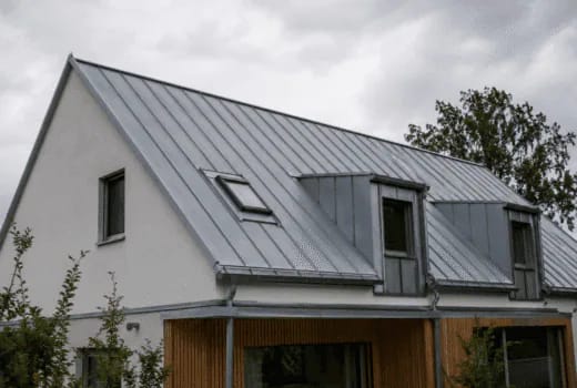 Couverture de toiture en zinc
