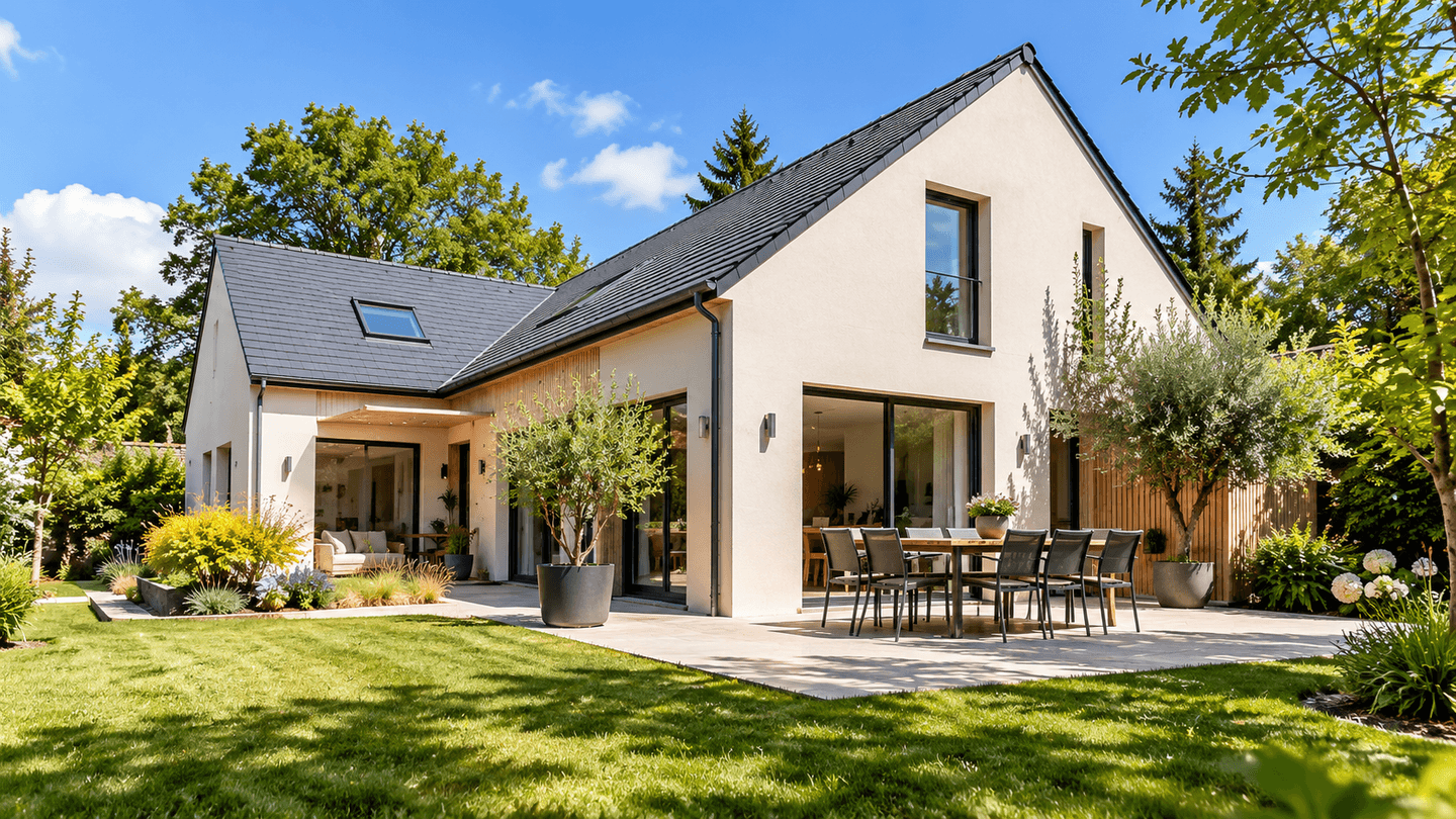 Maison contemporaine rénovée avec jardin à Mennecy
