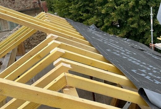 Réalisation de charpente bois sur maison individuelle
