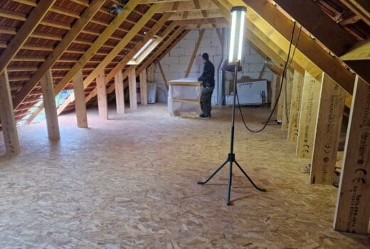 Chantier de rénovation de charpente