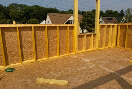 Chantier d’extension en ossature bois