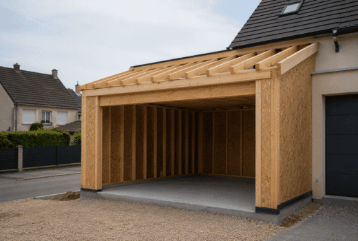 Extension de maison en ossature bois réalisée par GME Bâtiment