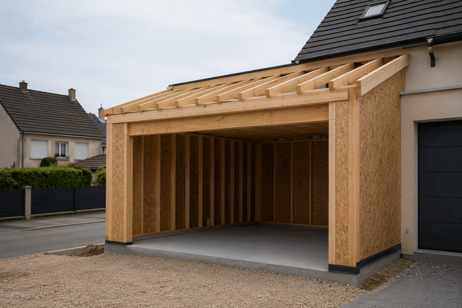 Extension de maison en ossature bois réalisée par GME Bâtiment